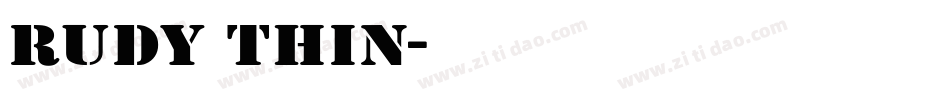 Rudy Thin字体转换